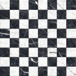 Darwin Black and White Marble-Effect Anti-Slip 40cm x 40cm Wall and Floor Tile