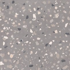 Italian Design DeConcrete Grey Terrazzo 60cm x 60cm Wall & Floor Tile
