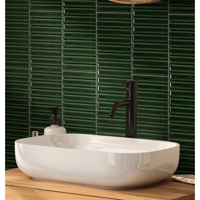 Decorado Kit Kat Verde Cobre Brillo 10cm x 30cm (1.5cm x 10cm) Wall Tile