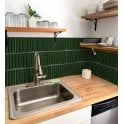 Decorado Kit Kat Verde Cobre Brillo 10cm x 30cm (1.5cm x 10cm) Wall Tile
