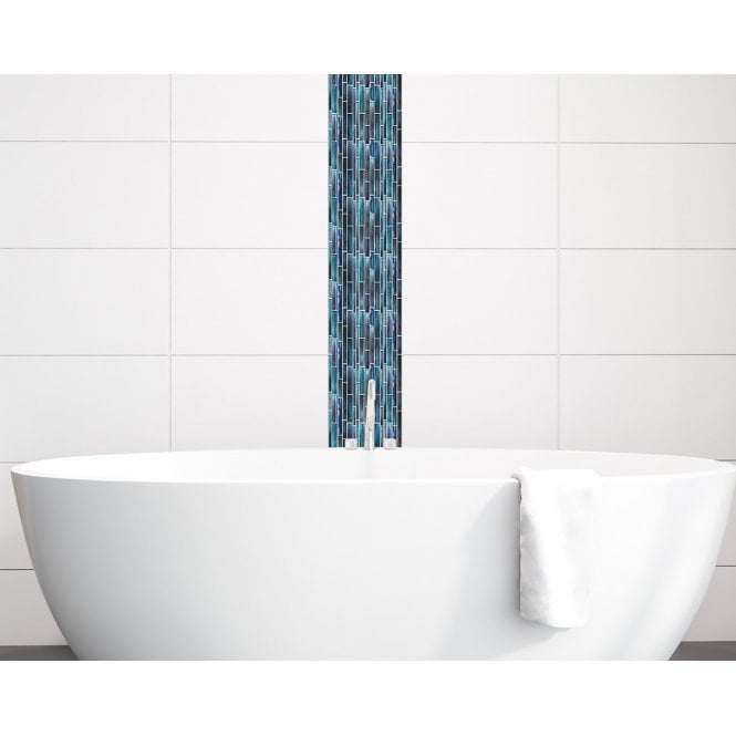Deep Pacific Coral Blue 30cm x 30cm Mosaic Tile