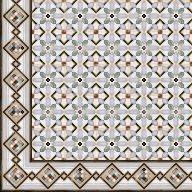 Vives Demel Multicolour 20cm x 20cm Wall & Floor Tile