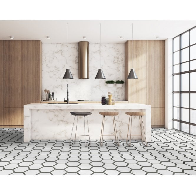 Denia Graphite 22cm x 25cm Wall & Floor Tile