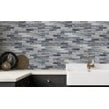 Denim Wood Interlocking Aluminium and Glass Mix (2.4cm x 9.8cm) 30cm x 30cm Mosaic