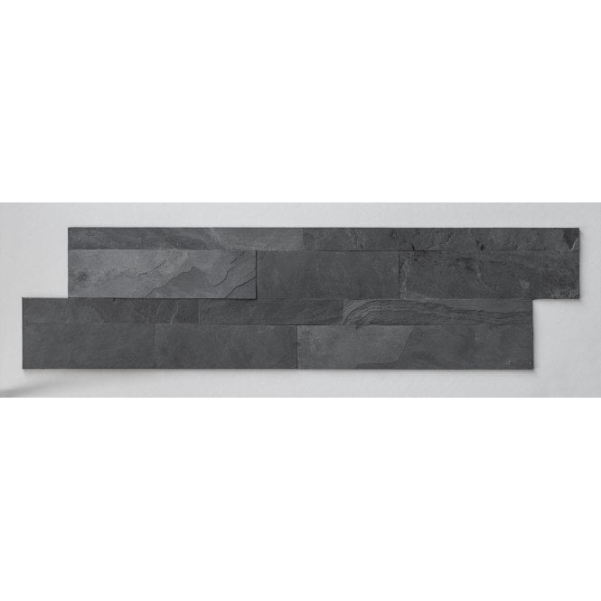 Desert Black Stone 15cm x 60cm Peel & Stick Panel Tile