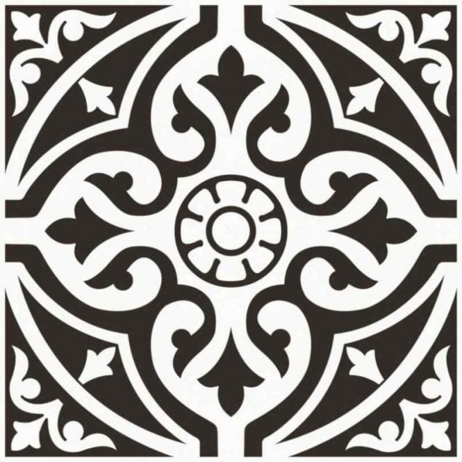 British Ceramic Tile Devonstone Black Feature 33cm x 33cm Wall and Floor Tile