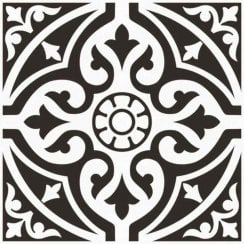 British Ceramic Tile Devonstone Black Feature 33cm x 33cm Wall and Floor Tile