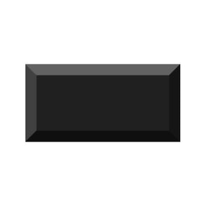 Vives Diamante Metro Brick Gloss Black 10cm x 20cm Wall Tile