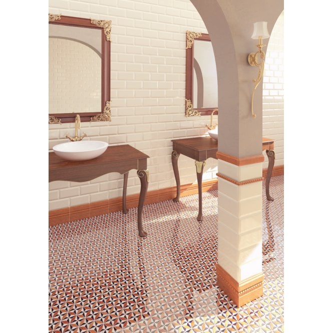 Vives Diamante Metro Brick Gloss Vanilla 10cm x 20cm Wall Tile