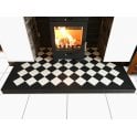 Diamond Chequer Fireplace Quarry Hearth Tile Set
