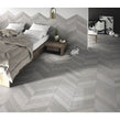 Realonda Diamond Fabric Chevron Taupe Left 40cm x 70cm Wall & Floor Tile