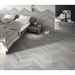 Realonda Diamond Fabric Chevron Taupe Left 40cm x 70cm Wall & Floor Tile