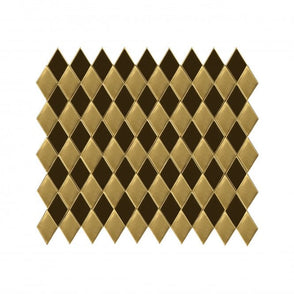 Diamond Pillow Gold 28.5cm x 30cm (2.7cm x 5.3cm) Mosaic Tile