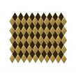 Diamond Pillow Gold 28.5cm x 30cm (2.7cm x 5.3cm) Mosaic Tile