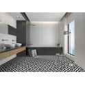 District Lines Black 20cm x 20cm Wall & Floor Tile