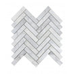 Dolomiti Carrara Honed Marble 28cm x 30.5cm Herringbone Mosaic Tile
