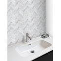 Dolomiti Carrara Honed Marble 28cm x 30.5cm Herringbone Mosaic Tile