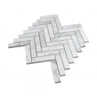 Dolomiti Carrara Honed Marble 28cm x 30.5cm Herringbone Mosaic Tile