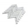 Dolomiti Carrara Honed Marble 28cm x 30.5cm Herringbone Mosaic Tile