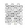 Dolomiti Carrara Honed Marble 28cm x 30.5cm Hexagon Mosaic Tile