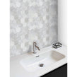 Dolomiti Carrara Honed Marble 28cm x 30.5cm Hexagon Mosaic Tile