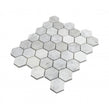Dolomiti Carrara Honed Marble 28cm x 30.5cm Hexagon Mosaic Tile