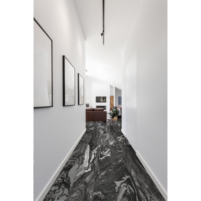 Azteca Ceramica Domino Black 30cm x 120cm Wall & Floor Tile