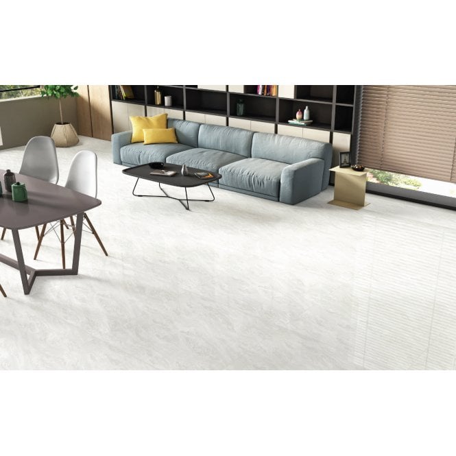 Dragon White Polished Porcelain 80cm x 80cm Wall & Floor Tile
