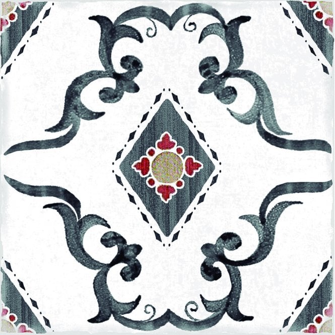 Dragonera Charcoal Fireplace 14.7cm x 14.7cm Tile Set
