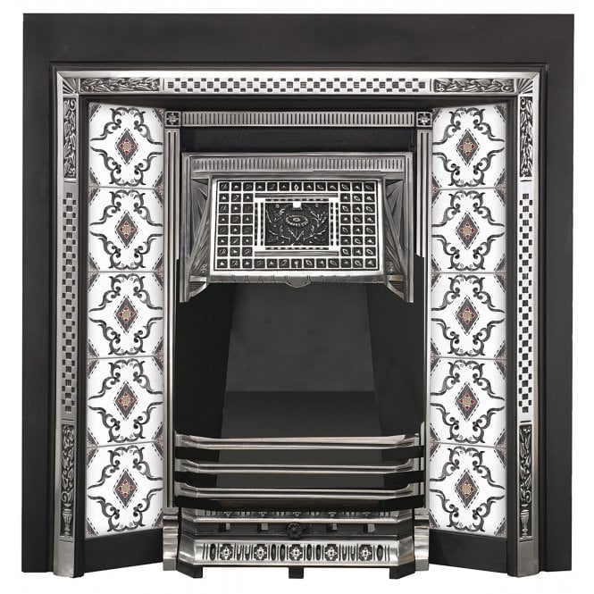 Dragonera Charcoal Fireplace 14.7cm x 14.7cm Tile Set