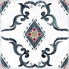 Dragonera Charcoal Glossy 14.7cm x 14.7cm Wall & Floor Tile