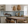 Duck Egg Gloss 27.3cm x 25.9cm Fan Mosaic Tile