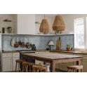 Duck Egg Gloss 27.3cm x 25.9cm Fan Mosaic Tile