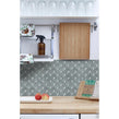 Duck Egg Gloss 27.3cm x 25.9cm Fan Mosaic Tile