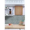 Duck Egg Gloss 27.3cm x 25.9cm Fan Mosaic Tile