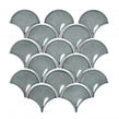 Duck Egg Gloss 27.3cm x 25.9cm Fan Mosaic Tile