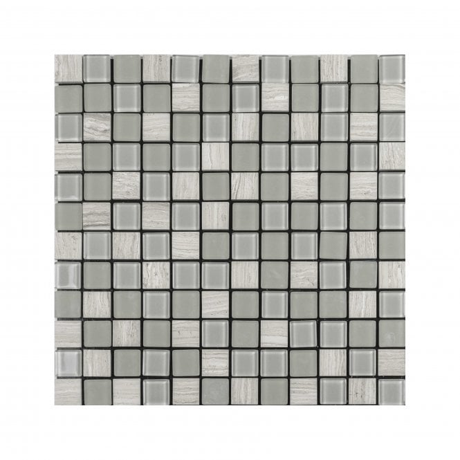 Elegance Grey 30cm x 30cm Peel & Stick Mosaic Tile