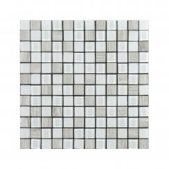 Elegance White 30cm x 30cm Peel & Stick Mosaic Tile