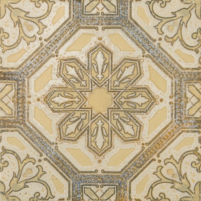Elisabeth Lemon Gold 20.4cm x 20.4cm Wall & Floor Tile