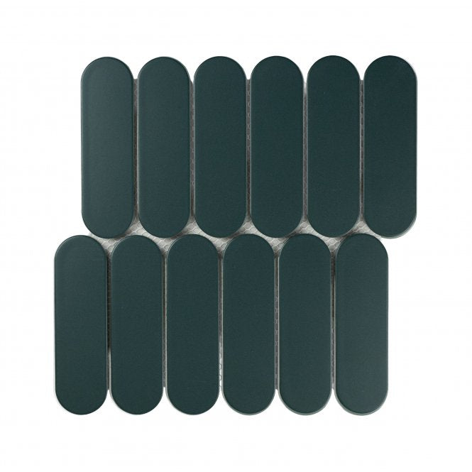Elongate Brunswick Green 29cm x 27.6cm (4.3cm x14.8cm) Mosaic Tile