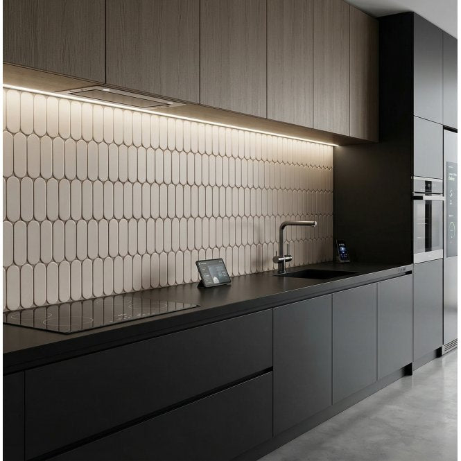 Elongate Cream Matt 29cm x 27.6cm (4.3cm x14.8cm) Mosaic Tile