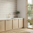 Elongate Cream Matt 29cm x 27.6cm (4.3cm x14.8cm) Mosaic Tile