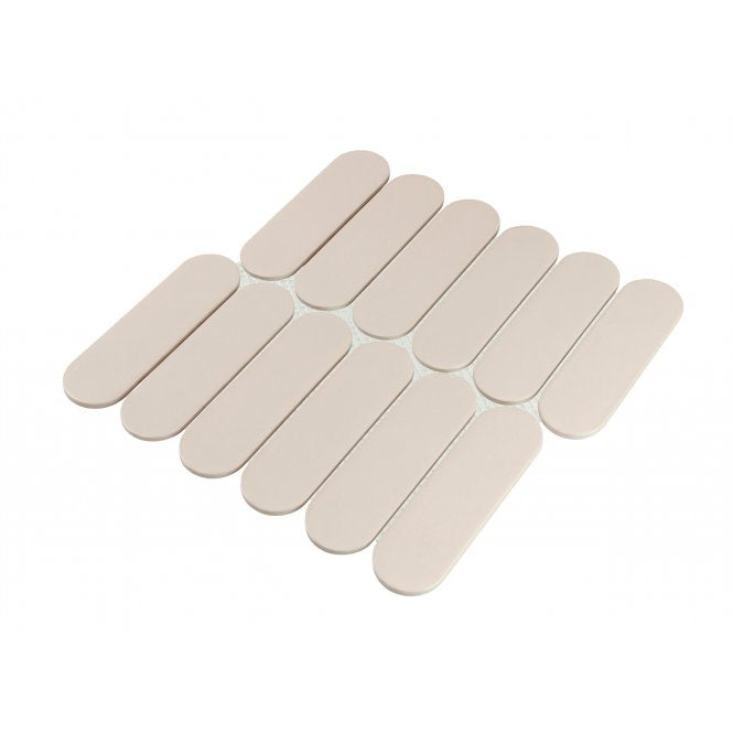 Elongate Cream Matt 29cm x 27.6cm (4.3cm x14.8cm) Mosaic Tile