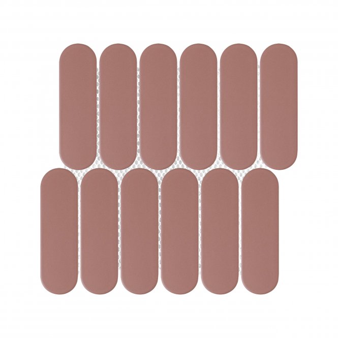 Elongate Grapefruit Pink Matt 29cm x 27.6cm (4.3cm x14.8cm) Mosaic Tile
