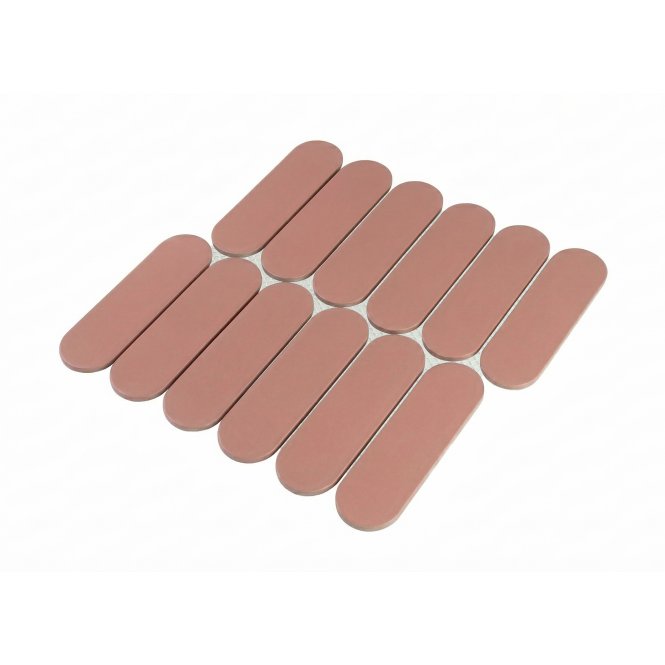 Elongate Grapefruit Pink Matt 29cm x 27.6cm (4.3cm x14.8cm) Mosaic Tile