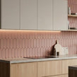 Elongate Grapefruit Pink Matt 29cm x 27.6cm (4.3cm x14.8cm) Mosaic Tile