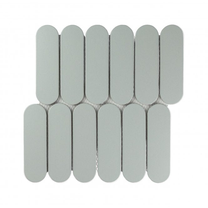 Elongate Mellow Sage 29cm x 27.6cm (4.3cm x14.8cm) Mosaic Tile