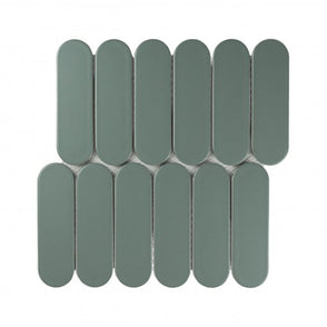 Elongate Pine Green 29cm x 27.6cm (4.3cm x14.8cm) Mosaic Tile