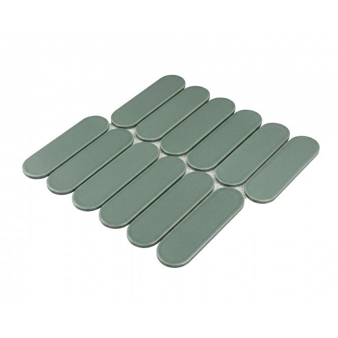 Elongate Pine Green 29cm x 27.6cm (4.3cm x14.8cm) Mosaic Tile