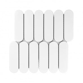 Elongate White Gloss 29cm x 27.6cm (4.3cm x14.8cm) Mosaic Tile